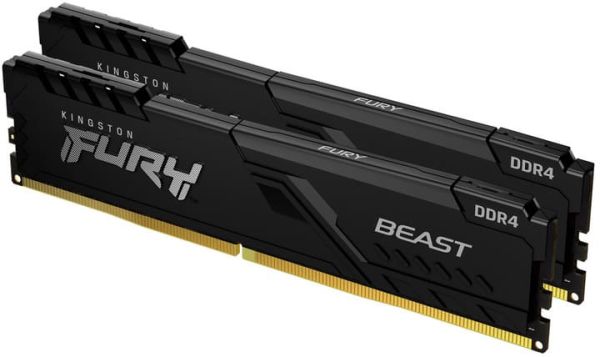 Оперативна пам’ять Kingston Fury DDR4-3200 16384MB PC4-25600 (Kit of 2x8192) Beast Black (KF432C16BBK2/16)