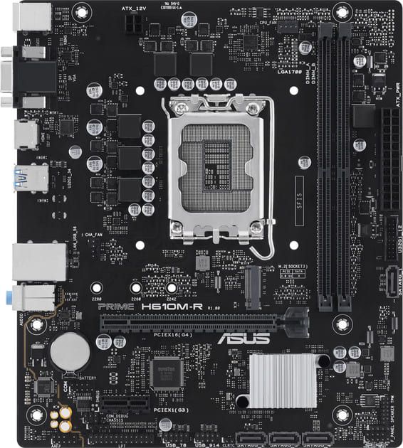 Материнська плата Asus PRIME H610M-R-SI (s1700, Intel H610, PCI-Ex16) DDR5