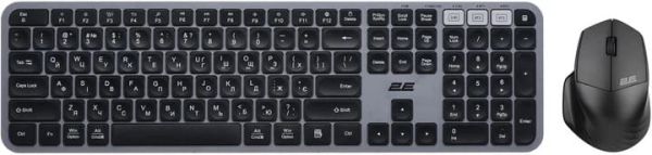Комплект бездротовий 2E MK440 Grey/Black (2E-MK440WBGR_UA)
