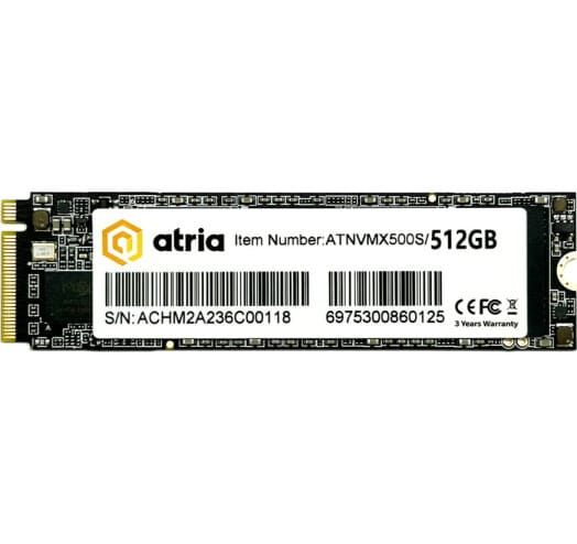 SSD-накопичувач  Atria X500S PCIe 3.0 x4 NVMe 512GB (ATNVMX500S/512)