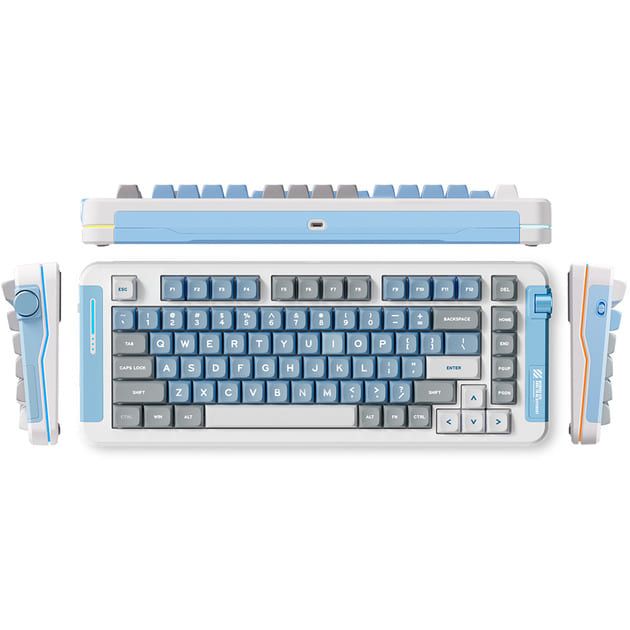 Ігрова клавіатура бездротова MCHOSE X75 Blue/Grey Сіро-голубий