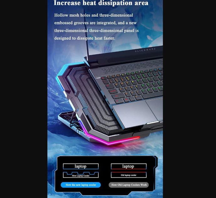 Подставка под ноутбук IceCoorel RGB (N6)