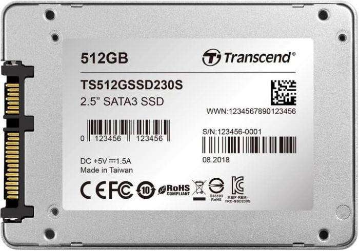 SSD-диск Transcend SSD230S Premium TLC 512GB 2.5 (TS512GSSD230S)