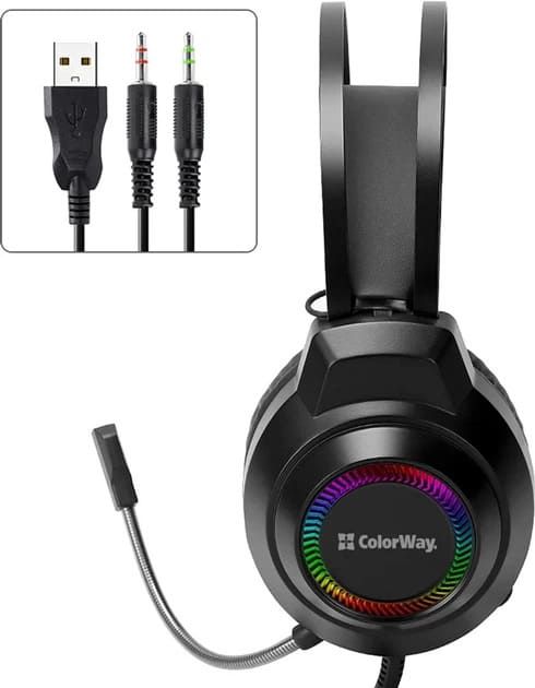 Навушники СolorWay BlazeCore RGB Чорні (CW-HPG03BK) 