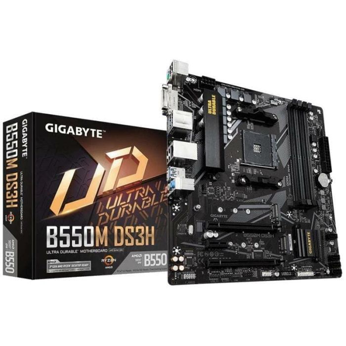 Материнська плата Gigabyte B550M DS3H (sAM4, AMD B550, PCI-Ex16)