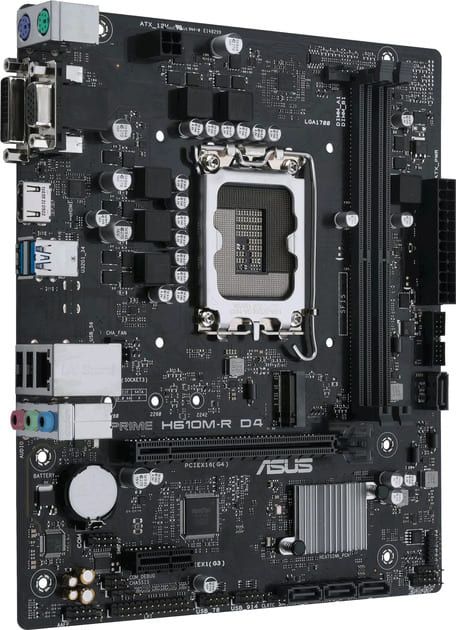 Материнська плата Asus PRIME H610M-R D4-SI (s1700, Intel H610, PCI-Ex16)
