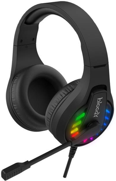 A4Tech Bloody G230 Black (повнорозмірні закриті, дротові USB, 100-10000/20000 Hz, 16 Ω, 105 dB, Ø 50 mm, мікрофон , довжина кабеля: 2 m)