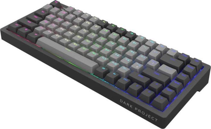 Ігрова клавіатура DARK PROJECT KD83A Gateron Cap Teal RGB ENG/UA Black/Cloud Grey (KB-GCT-871-100004)
