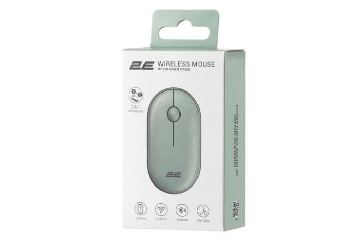 Мишка бездротова 2E MF300 USB Ashen Green (2E-MF300WGN) 