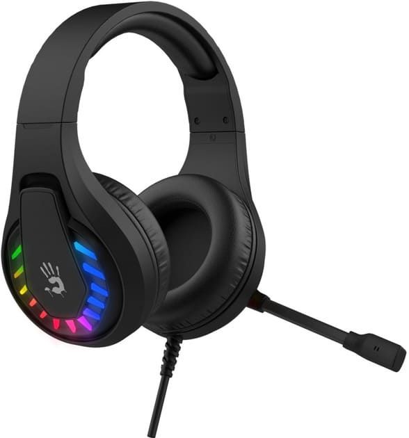 A4Tech Bloody G230 Black (повнорозмірні закриті, дротові USB, 100-10000/20000 Hz, 16 Ω, 105 dB, Ø 50 mm, мікрофон , довжина кабеля: 2 m)