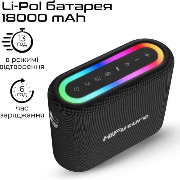 Портативна бездротова колонка HiFuture Vocalist300 Black Оснащена режимом караоке
