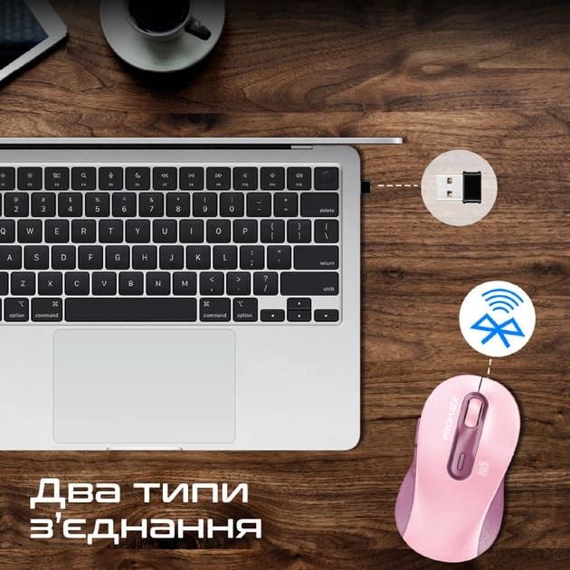 Мишка бездротова Promate Ken Pink (ken.pink) 