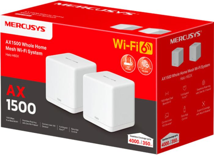 Wi-Fi система  Mercusys Halo H60X (Halo H60X(2-pack))