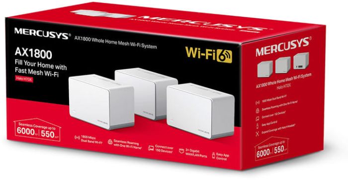 Wi-Fi система  Mercusys Halo H70X 3PK (HALO-H70X-3-PACK)