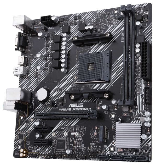 Материнська плата Asus Prime A520M-K (sAM4, AMD A520, PCI-Ex16)