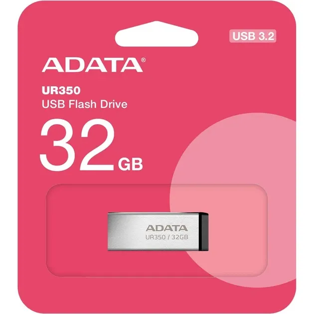 USB Flash 32Gb USB 3.2 A-Data UR350 (UR350-32G-RSR/BK) Silver-Black