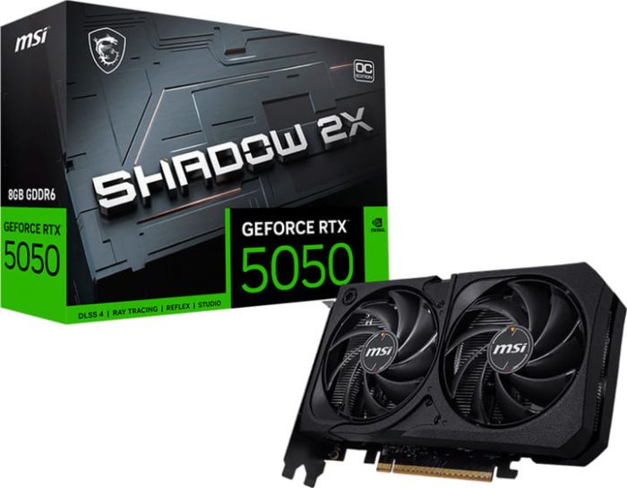 Відеокарта MSI GeForce RTX 5050 SHADOW 2X OC 8GB (RTX 5050 8G SHADOW 2X OC) GDDR7
