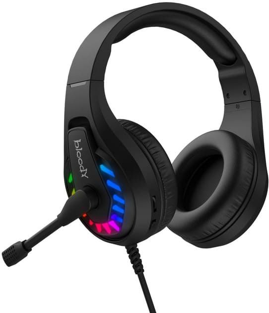 A4Tech Bloody G230 Black (повнорозмірні закриті, дротові USB, 100-10000/20000 Hz, 16 Ω, 105 dB, Ø 50 mm, мікрофон , довжина кабеля: 2 m)