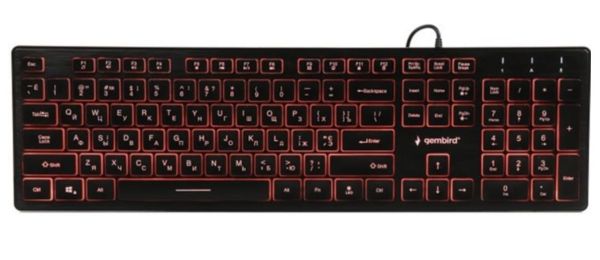 Клавіатура Gembird KB-UML3-01-UA USB Black з підсвіткою